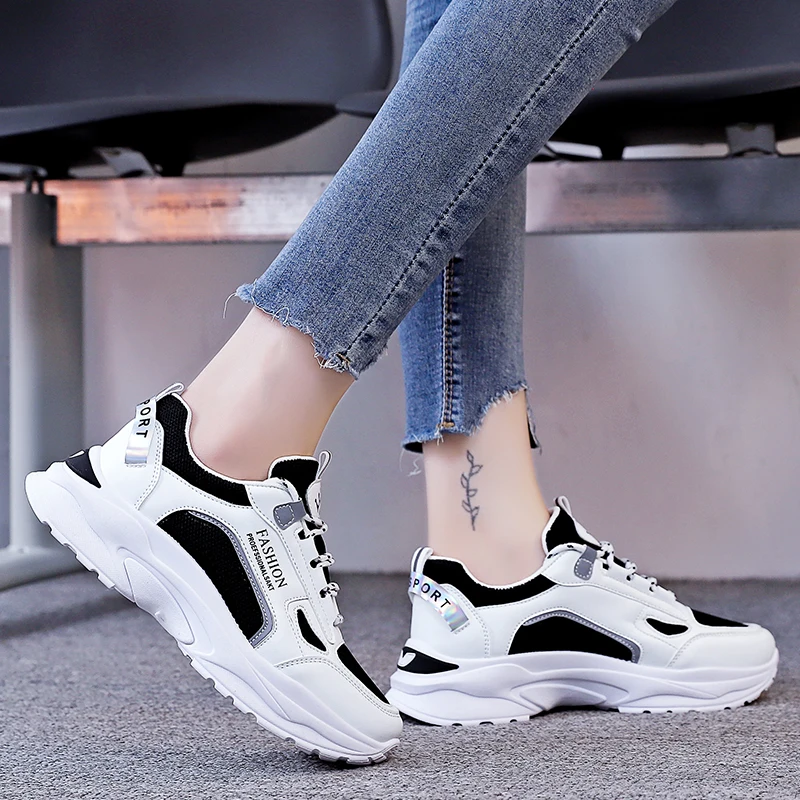 

Xiaobai shoes 2021 spring summer women's shoes versatile casual sports shoes flat bottom tidal mesh breathable daddy shoes