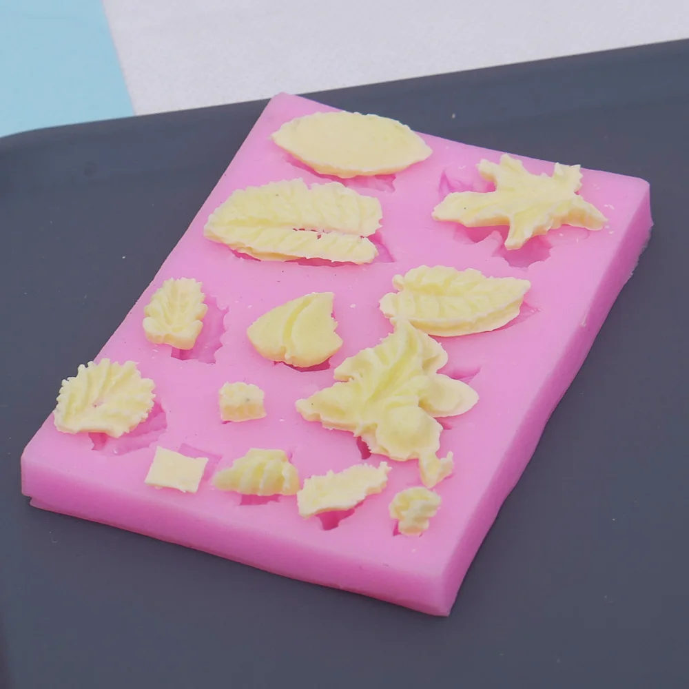 

Silicone Baking Candy Cake Decorating Mold Sugarcraft Fondant Mould Leaves DIY Cake Decoration Tool