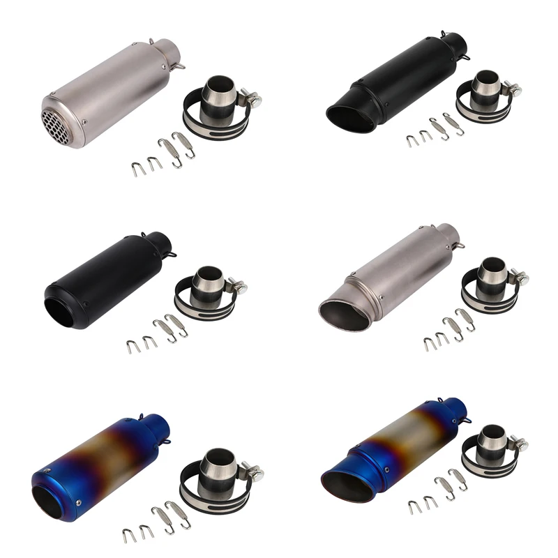

51mm 60mm Universal Motorcycle Exhaust Pipe Muffler Outlet Escape Silencer Tube for KTM Yamaha Honda Kawasaki BMW 250cc-1250cc