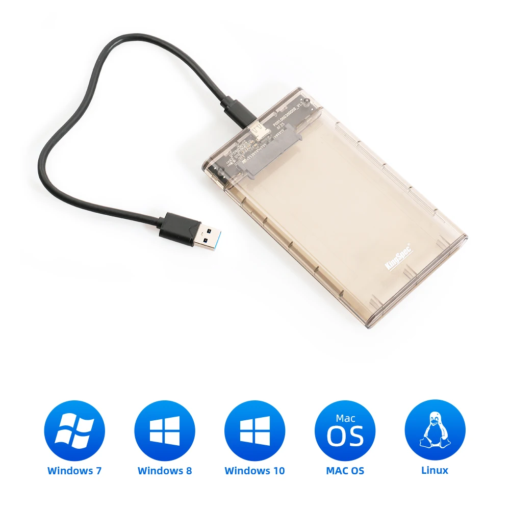 KingSpec HDD чехол 2 5 SATA к USB 3 0 адаптер жесткий диск Корпус для SSD коробка тип C 3.1 HD