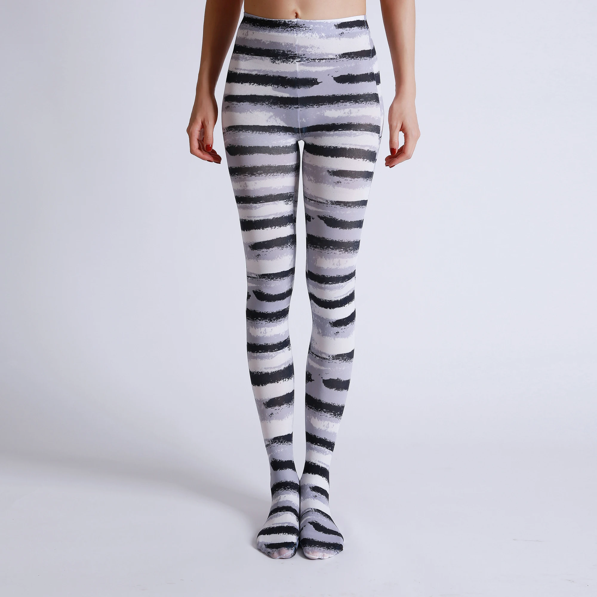 

Mozimer New Designers Fashion Polka Dots Digital Luxury Strips Print Painting Tights Womens Pantyhose Sexy Stockings Winter