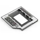 Универсальный 2nd жесткий диск кронштейн для лотка салазок Совместимость с ноутбук с 9,5 мм толщиной DVD-ROM Поддержка 2,5 HDD SATA SATAII диск сверхвысокой плотности цвет серебристый металлик