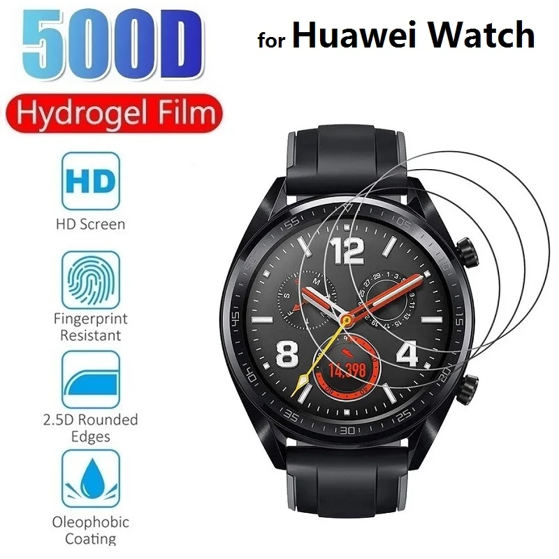 3 шт. Защитная Гидрогелевая пленка для Huawei Watch GT 2 Pro 2e 46mm 42mm Fit (не закаленное стекло)