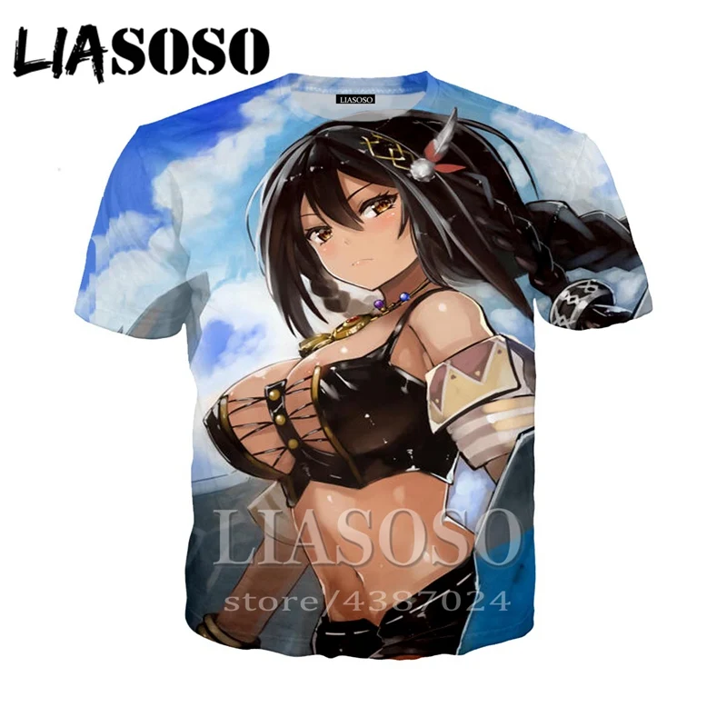 

2020 Summer 3D Print Anime shirt Azur Lane Tees Tops Clothing Harajuku Cute Pullover Cartoon Men Women Sexy Girls Casual t-shirt