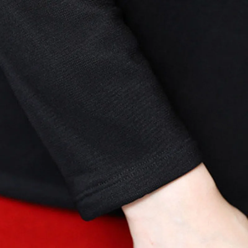 Женская футболка осенне-зимняя бархатная утепленная с длинными рукавами и