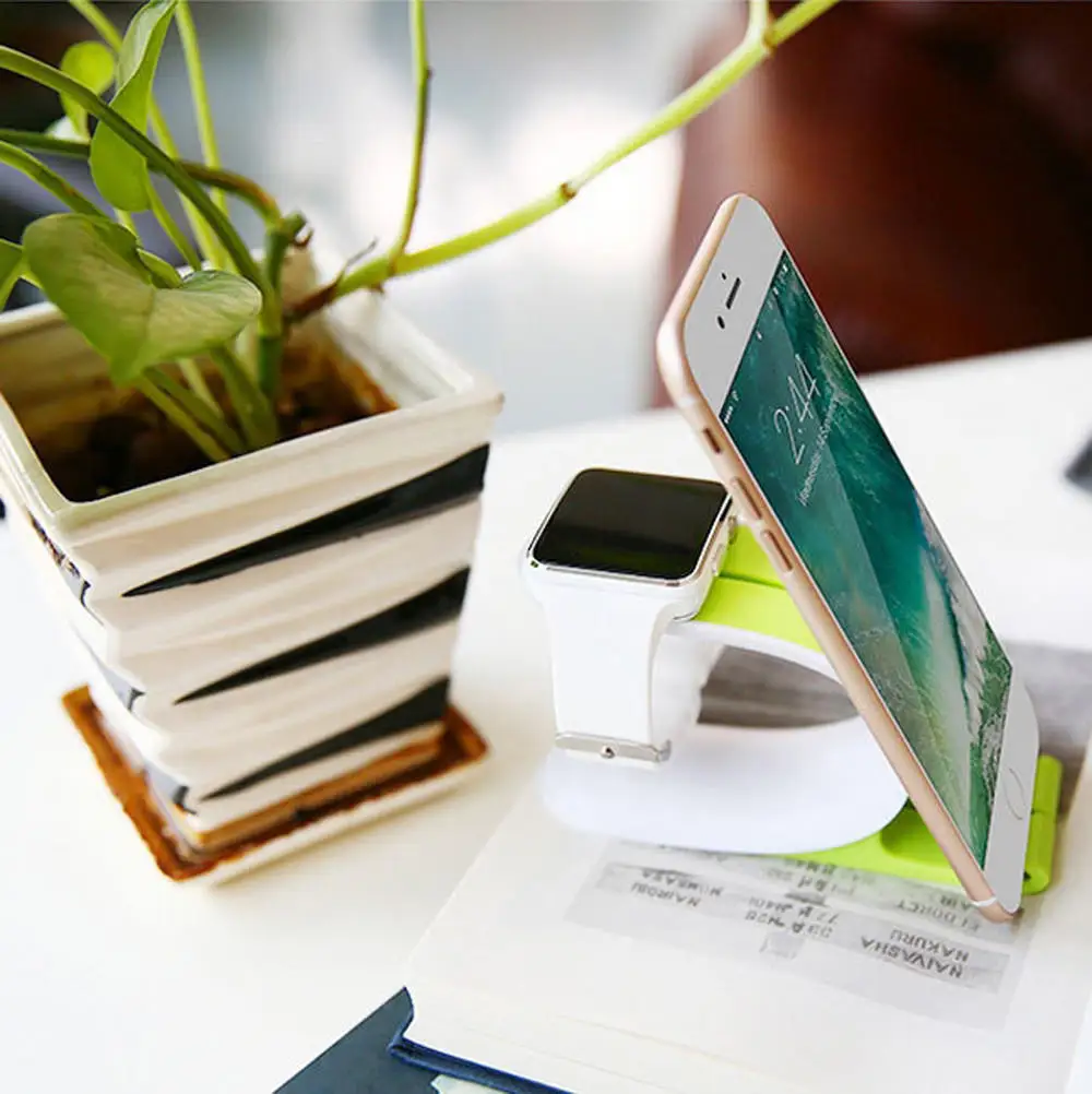 1x мобильный телефон подставка и держатель для зарядки док-станция Bracke Apple Watch iPhone