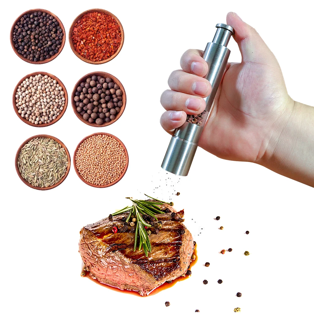 Мельница для специй и перца ручная измельчитель из нержавеющей стали соли