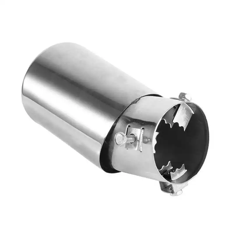 

1 Pcs Universal Rear Round Stainless Steel Auto Exhaust Muffler Tail Pipe Tailpipe Trim Tip Muffler Pipe Tip