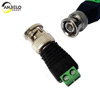 10pcslot coax cat5 to camera cctv bnc utp video balun connector adapter bnc plug accessories for cctv camera system