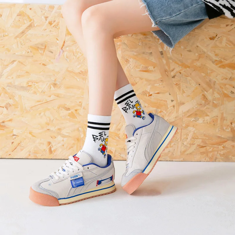 

1Pairs Anime Print Socks Men's Women Crazy Cartoon Movies Anime Novelty Socks Knee-High Hip Hop Unisex Creative Skateboa Socks