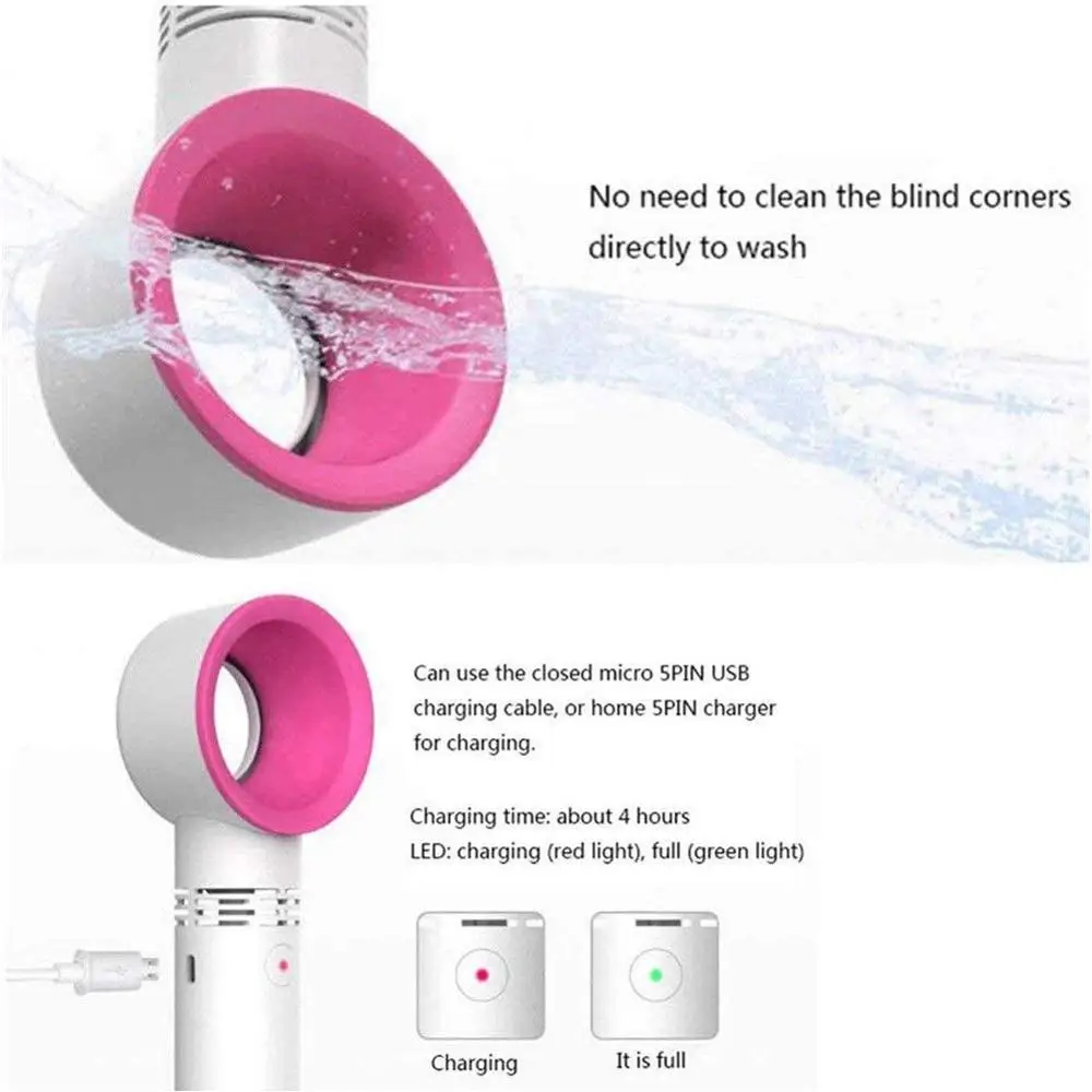 Портативный мини вентилятор USB Перезаряжаемый Ручной охлаждающий электрический