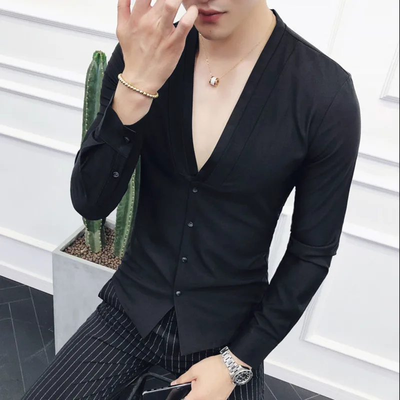 Женская плиссированная рубашка однотонная приталенная с длинным рукавом