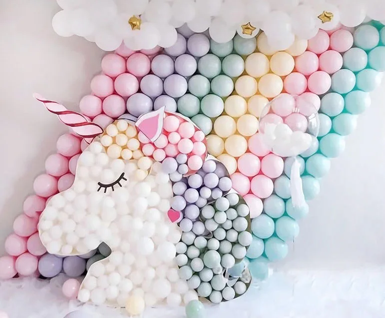 

10 inch round macaron balloon creative wedding children birthday party decoration wedding supplies 100 packs