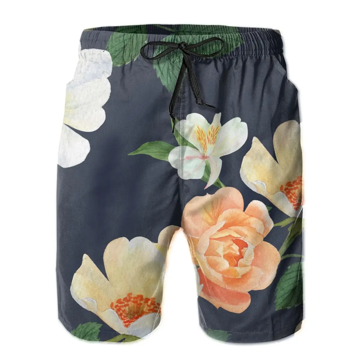 

Mens Swimming Shorts Swimwear Botanical Flower Watercolor Men Trunks Swimsuit Man Beach Wear Short Pants Bermuda Boardshorts