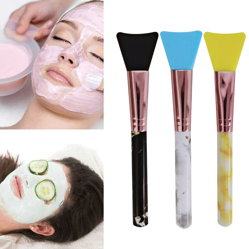 

1Pc Marble Pattern Silicone Facial Mud Mask Brushes Gel DIY Mask Tool Soft Mask Mud Mixing Brush Woman Face Skin Face Care Tool