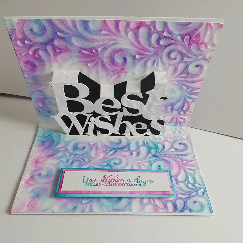 Выдвижной металлический штамп с надписью Best Wish для скрапбукинга и изготовления