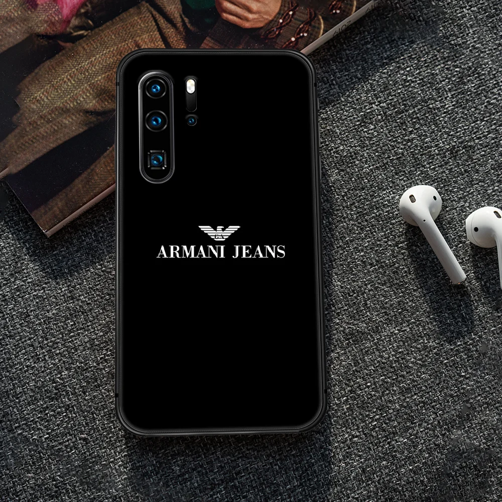 

Luxury Italian Brand Phone Case For Huawei P Mate 10 20 30 40 Lite Pro smart Z 2019 nova 5t black Funda Silicone Bumper Pretty