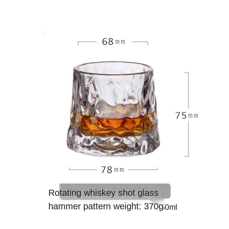 

Coffee Glass Crystal Glass Tumbler Gyro Cup Modern Minimalist Bar Whiskey Spinning Cup Shot Glasses Set Wine Glasses