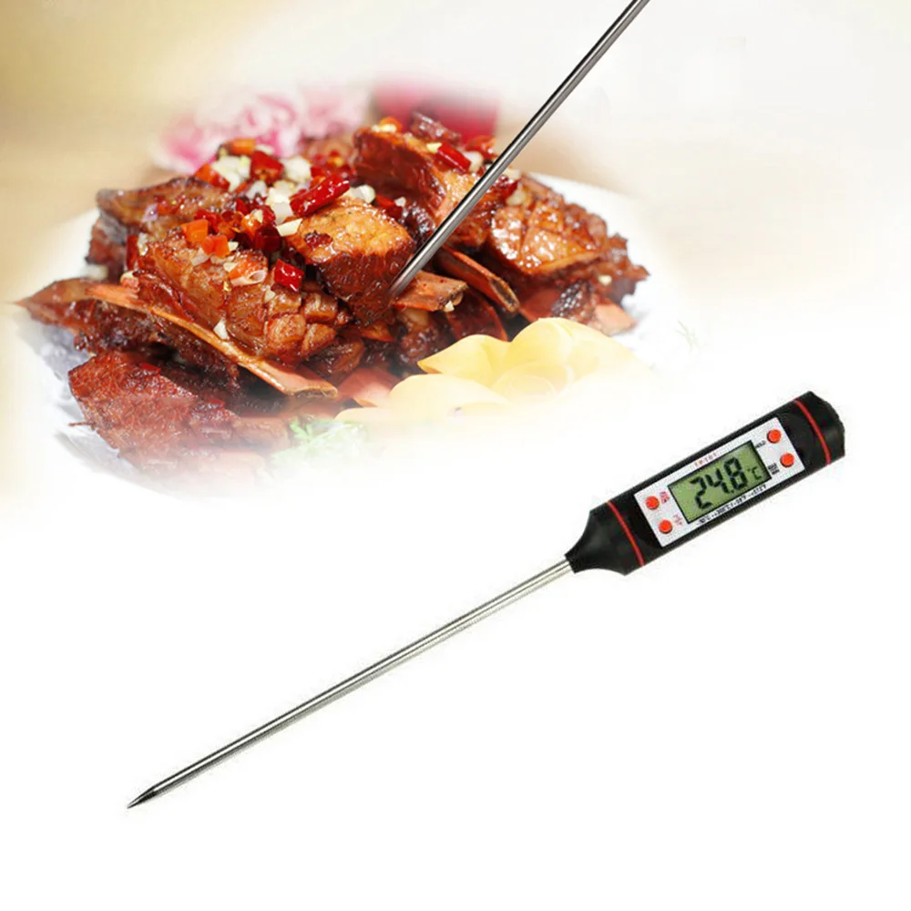Цифровой термометр для еды торта супа жарки барбекю мясо Длинный зонд