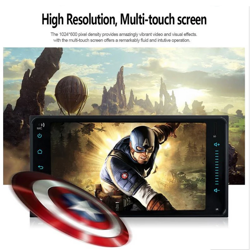 Автомобильный радиоприемник 2 Din 7 дюймов Windows Ce Bluetooth Mirrorlink USB FM GPS сенсорный экран