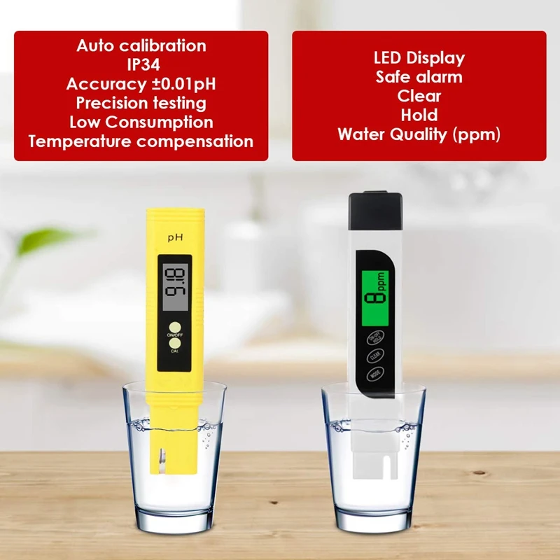 Топ! тестер качества воды 2 в 1 Набор PH & TDS 0 9990 PPM EC и измерение