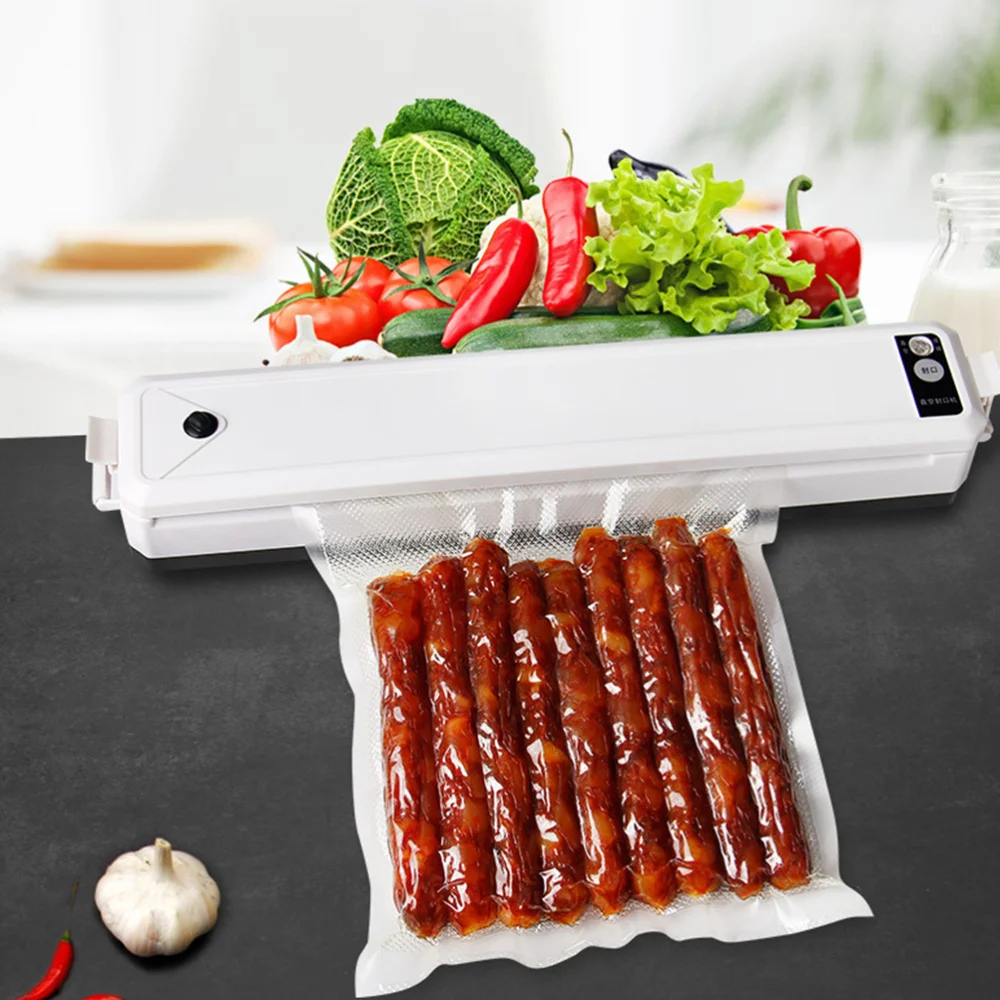 

Full Automatic Vacuum Sealer Useful Food Preservation Vacuum Sealer Machine Air Sealing System for Home Store (Black, with US