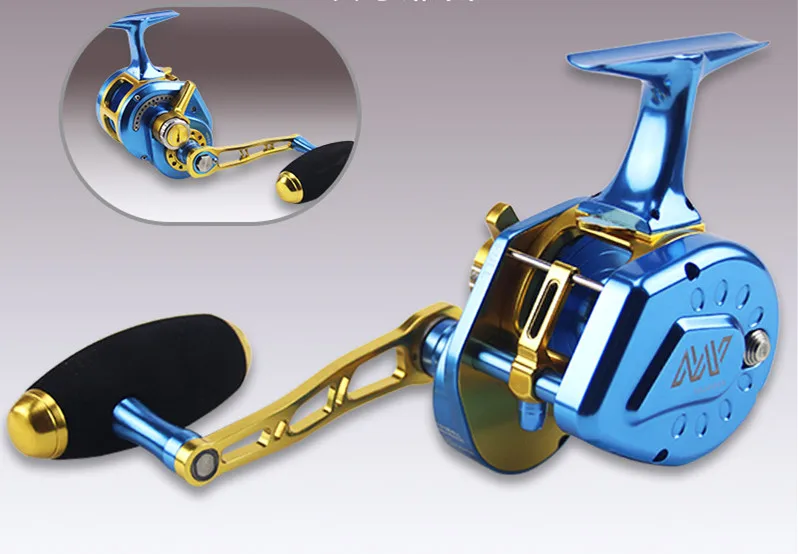 Полностью металлическое колесо для морской рыбалки MN200 с железной пластиной