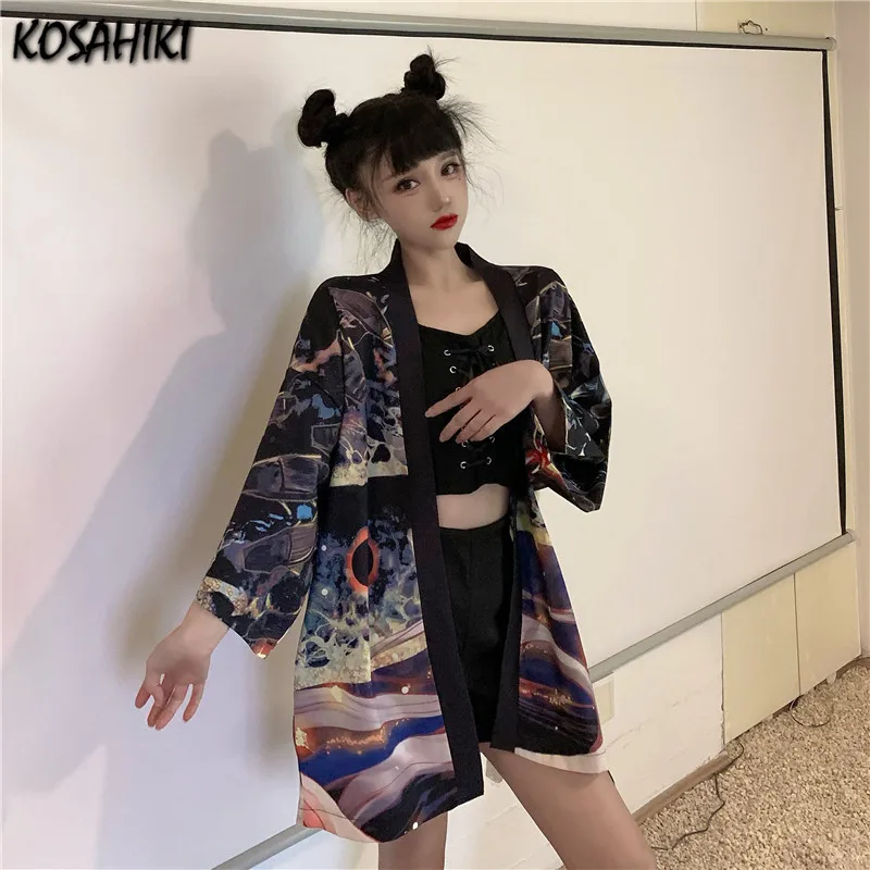 

KOSAHIKI Kimono Women Japanese Yukata Female Women Clothes Kimono Cardigan Shirt Women Traditional Japanese Kimonos Haori