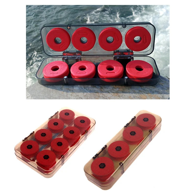 

8/16Pcs Foam Winding Board Fishing Line Shaft Bobbin Spools Tackle Box Red Lines