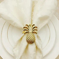 10pcslot hot sale pineapple napkin ring metal plating napkin ring ring stand wedding holiday party table decoration