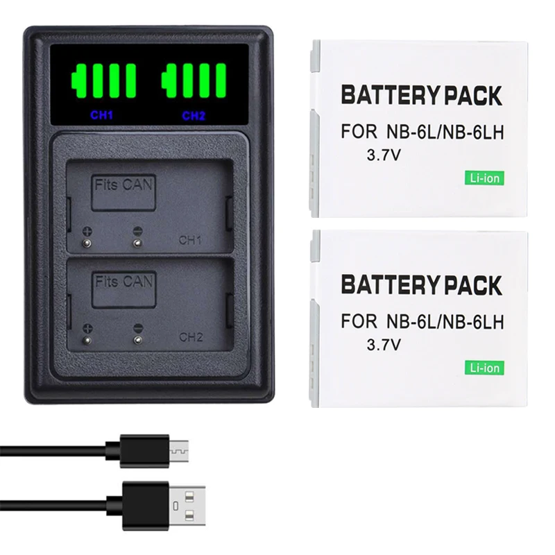 5 шт. NB 6L NB6L 6LH Батарея & светодиодный двойной USB Зарядное устройство зум объектив