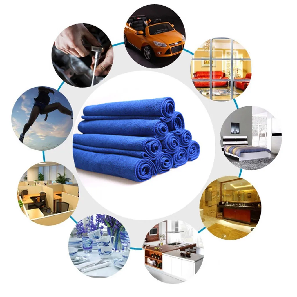 5 шт. чистящие салфетки из микрофибры Авто мягкой ткани для удаления остатков