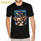 Мужская Винтажная футболка с коротким рукавом Gremlins Gizmo Alone