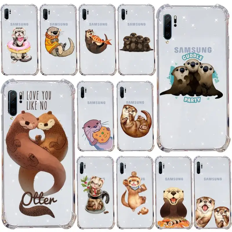 Милый мультяшный Прозрачный чехол для телефона с вырезом Samsung s9 s10 s20 Huawei honor P20 P30 P40
