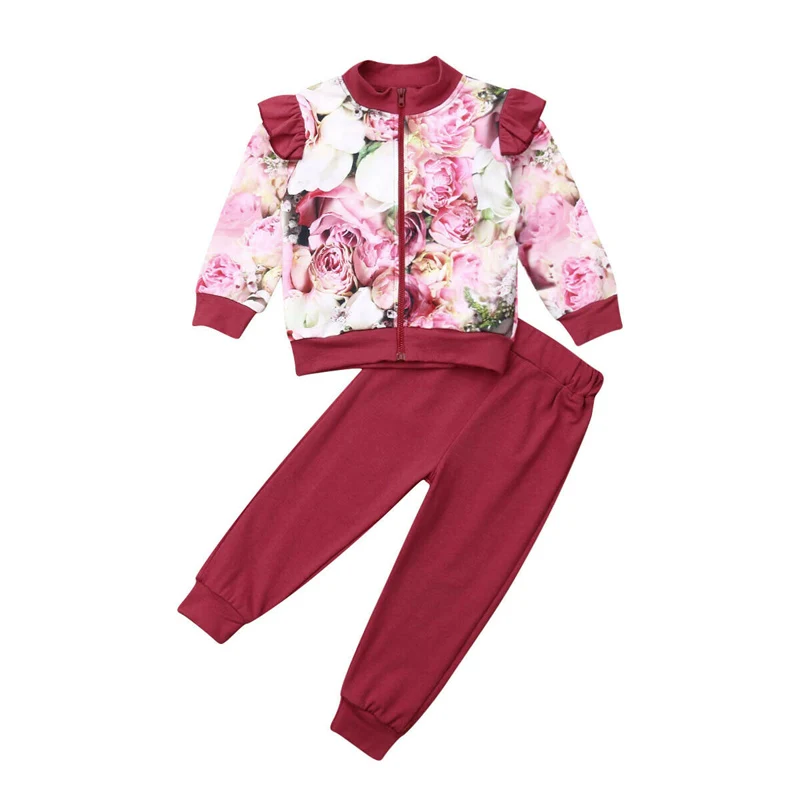 Одежда для новорожденных девочек пальто с длинными рукавами и цветочным принтом