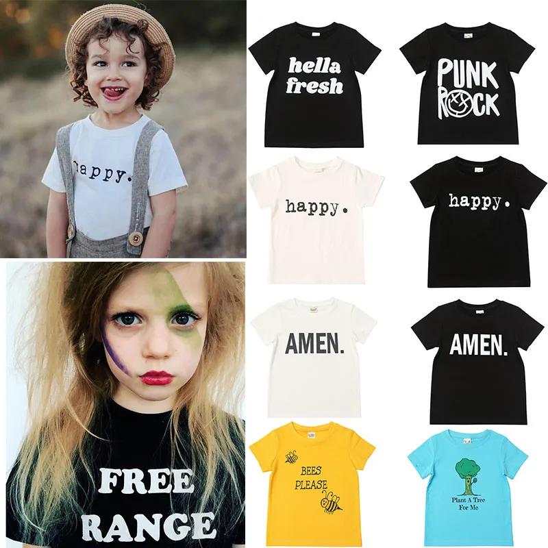 

1-10Y EnkeliBB Kids T Shirt Fashion Boys Girls Clothes Summer Short Sleeve T-shirts 100% Cotton Quality Toddler Baby Unisex Tops