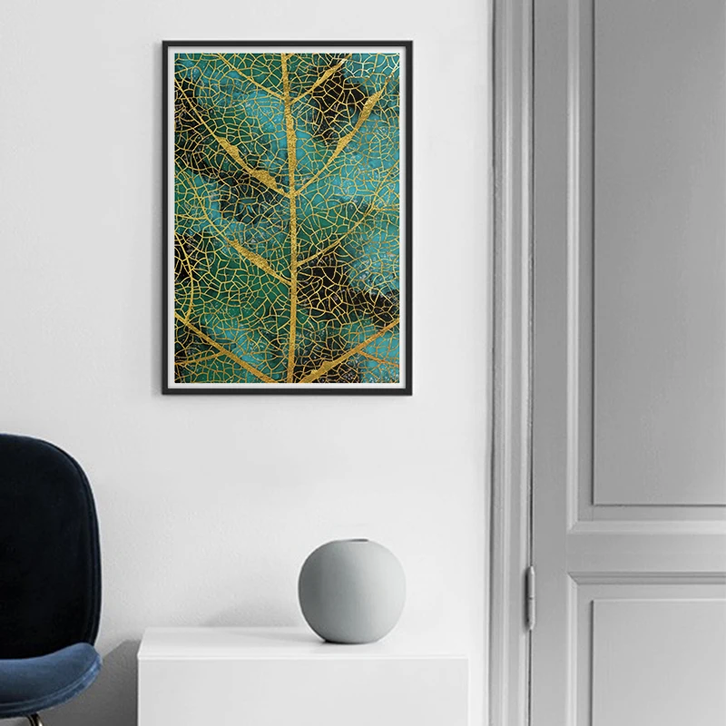 Leaf and Trunk Texture Abstract Wall Art Canvas Poster Print Nordic Decorative Picture Painting Modern for Living Room Decor | Дом и сад
