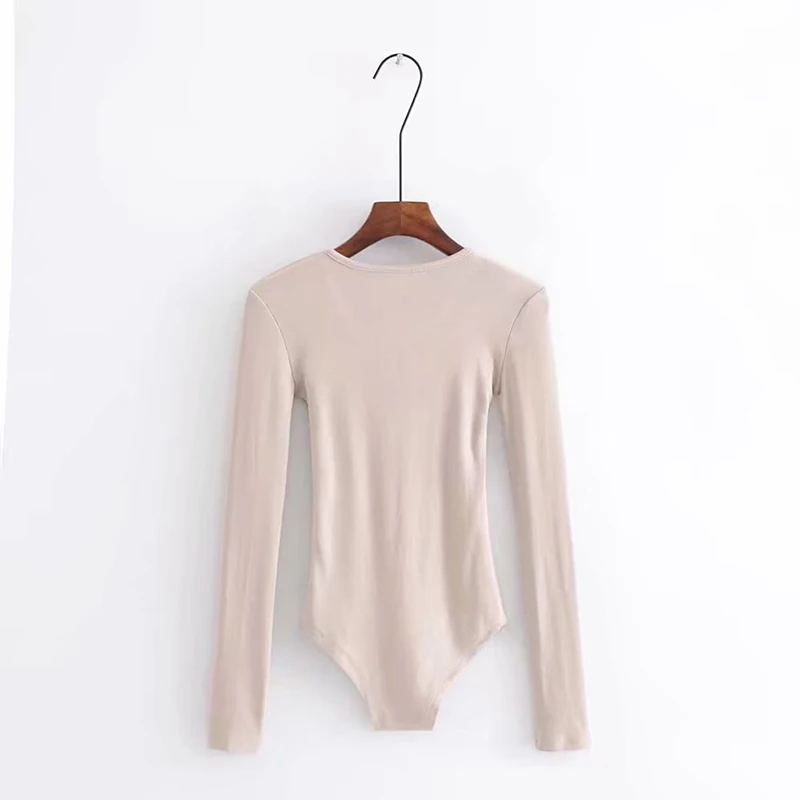 GOPLUS Bodysuit Women Sexy Club Long Sleeve Skinny Playsuits O-neck Bodysuits Monos Body Mujer Top Femme Manche Longue C10824