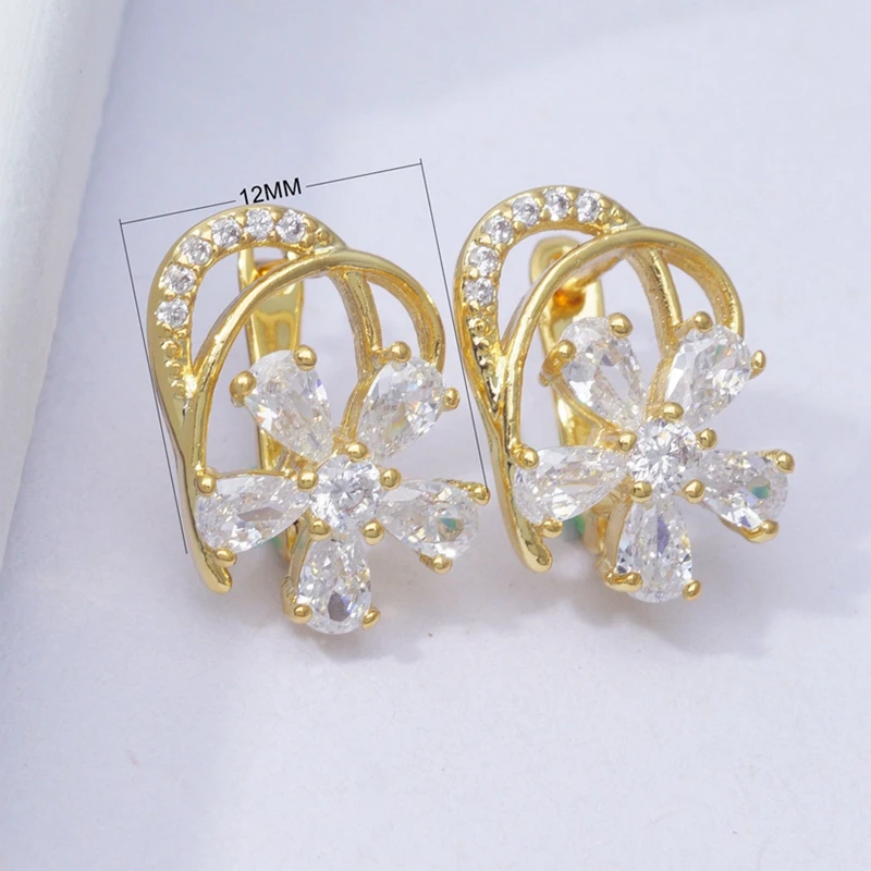 Микро проложить AAA Циркон Стразы Круг Серьги кольца для женщин и девочек подарок