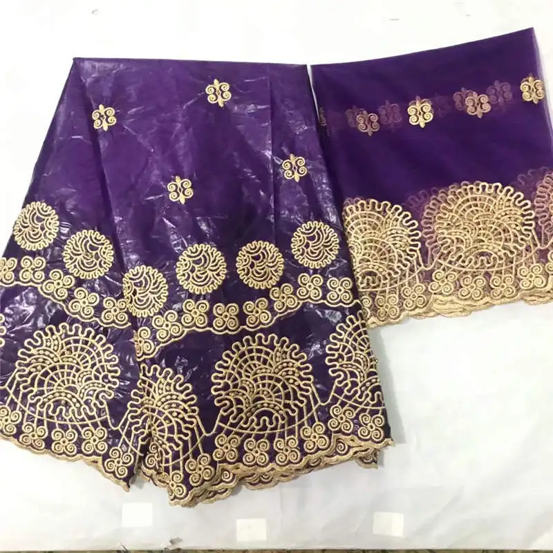 

New Design African Lace Fabric Bazin Riche Fabric 2019 High Quality Embroidered Bazin Riche With Tulle Lace Set! WXF1215