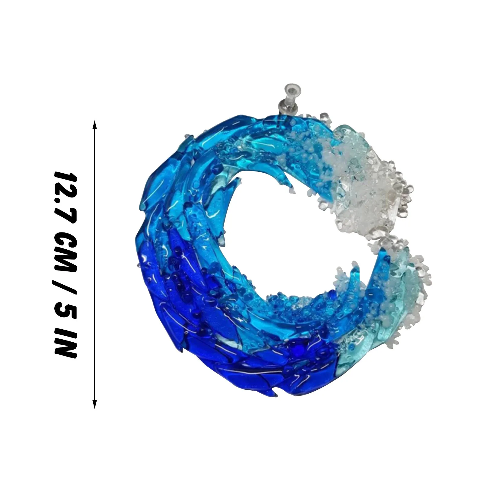 

Fused Glass Ocean Suncatcher Ornament Glass Wave Sun Catcher Acrylic Wind Chimes Outdoor Indoor Home Hanging Decor Gifts