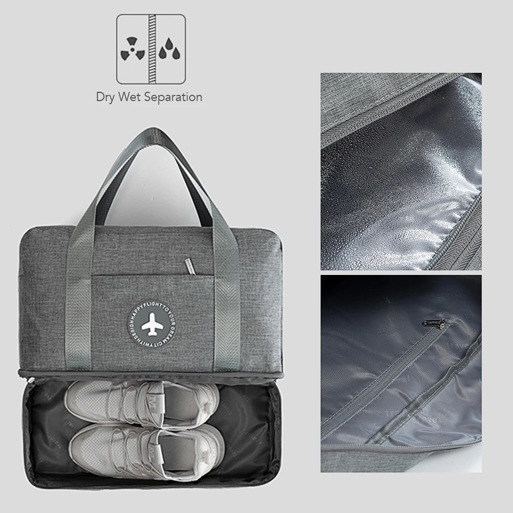 Сухая влажная спортивная сумка для фитнеса водонепроницаемая хранения Большая