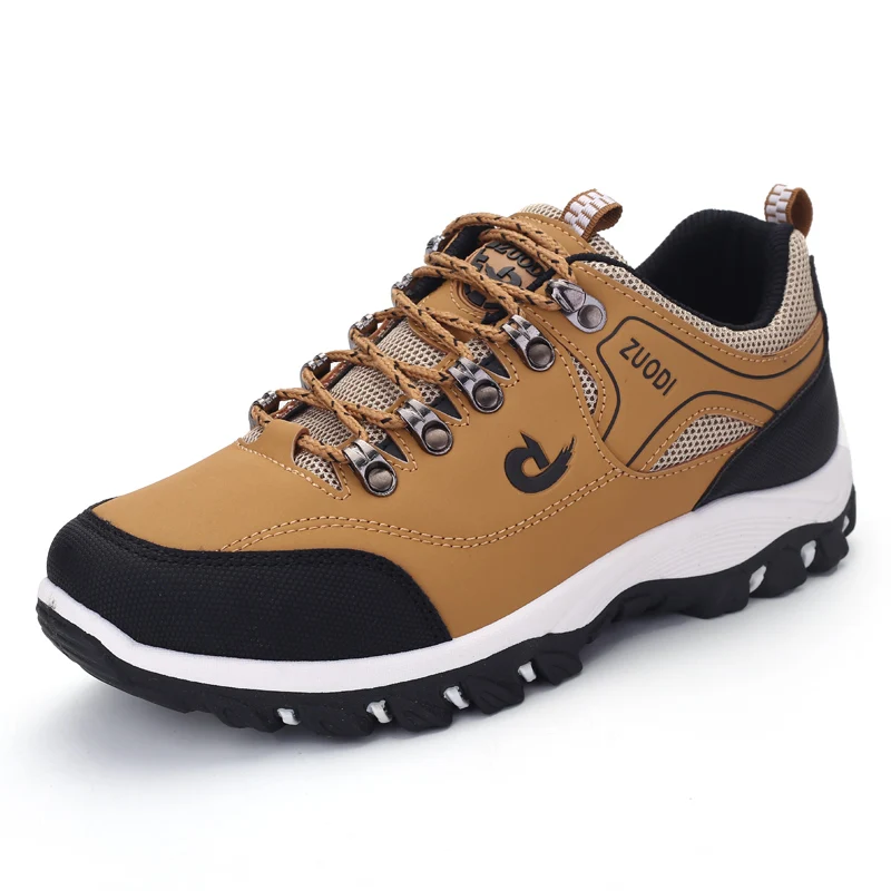 

Trekking Sneakers Men Shoes Spring Autumn Breathable Casuals Hiking Walking Sneakers Outdoor Ultralight Leather Slip-on Climbing