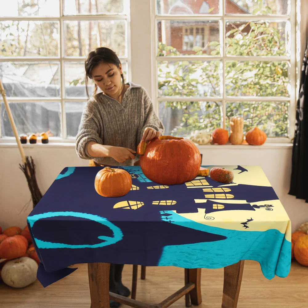 1Pc Table Layout Prop Cloth Castle Pumpkin Mat Decor |