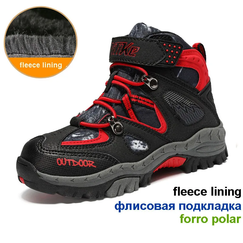 Детские туристические ботинки; зимние Нескользящие теплые детские зимние ботинки; кроссовки для мальчиков и девочек; европейские размеры 29-40