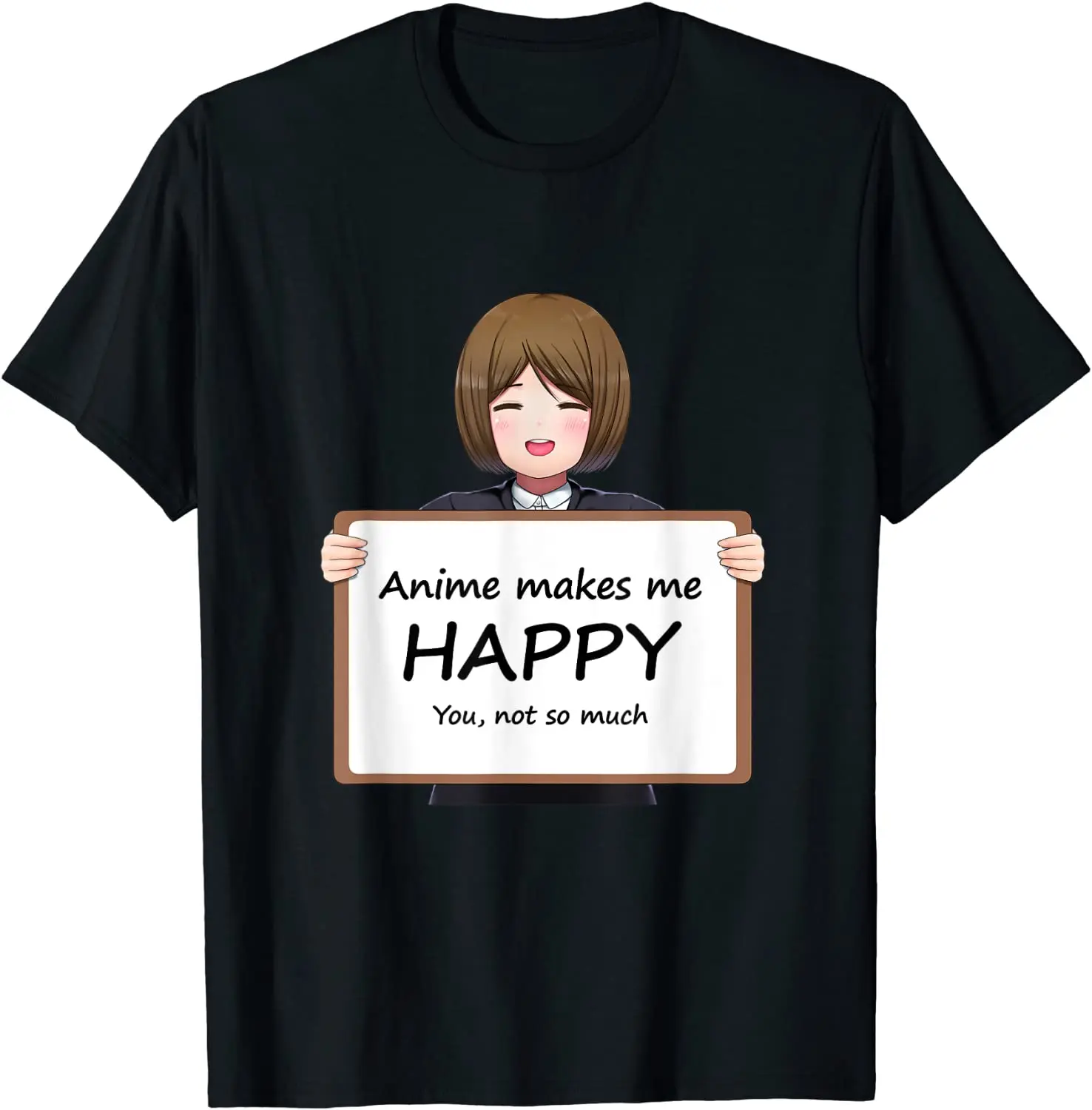 Футболка из аниме сделает меня счастливым|Мужские футболки| |