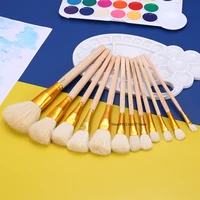 12pcs wool brushes set for art watercolor oil acrylic ceramic watercolor drawing craft diy painting pen art supplies xj85