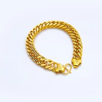 6mm8mm10mm tight chain bracelet men jewelry yellow gold filled classic wrist gift