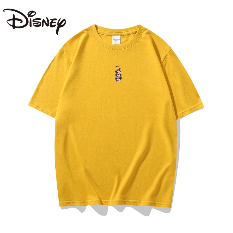 

Disney summer new Korean version of pure cotton thin languid style bottom shirt Mickey Mouse print loose short sleeve T-shirt
