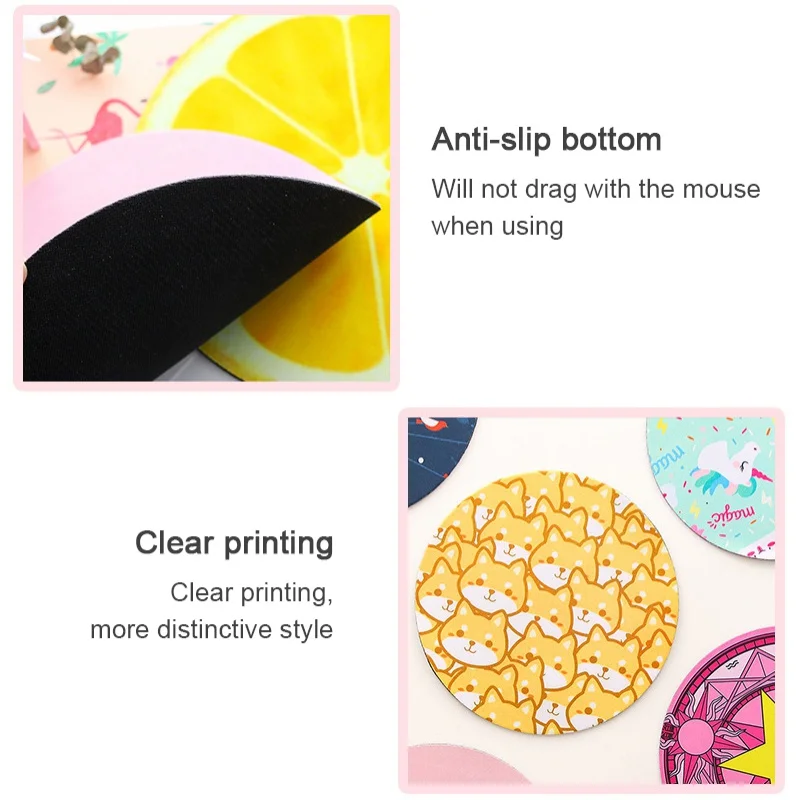 

New Planet Mouse Pad Small Fresh Round Notebook Computer Pad Rubber PopularThickened Soft HOT Wholesale